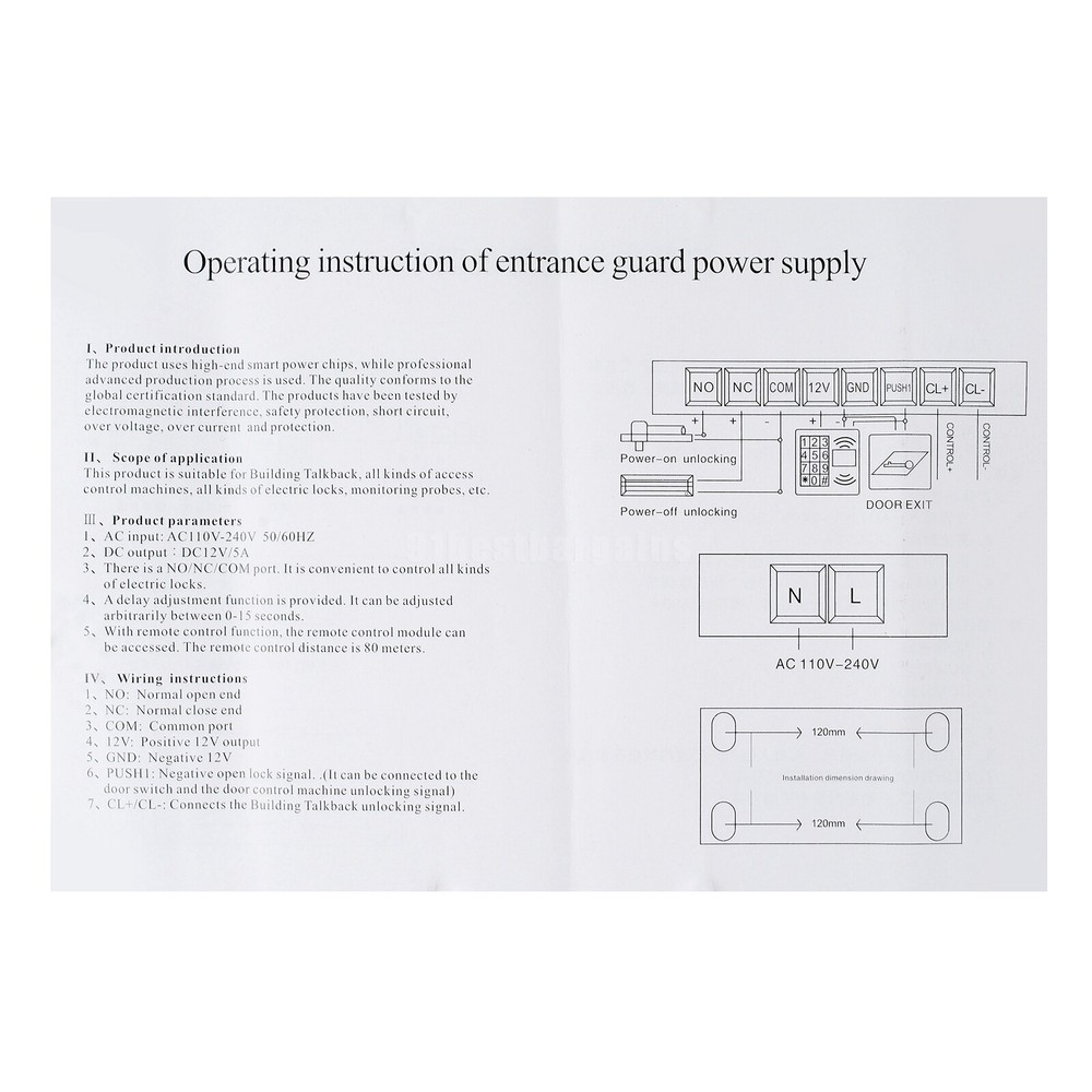RFID Reader & Password Standalone Door Access Control Keypad+ 10 ID Card keyfobs