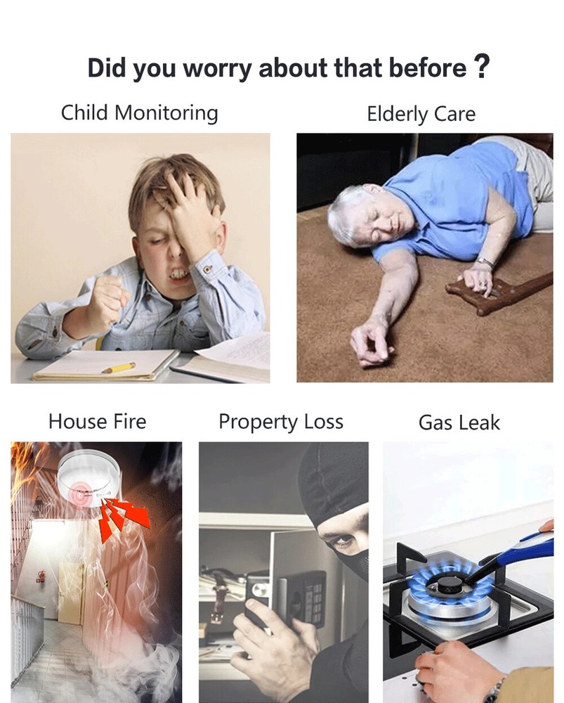 WiFi Alarm System for Home Security Wireless Solar Siren Support Remote Control