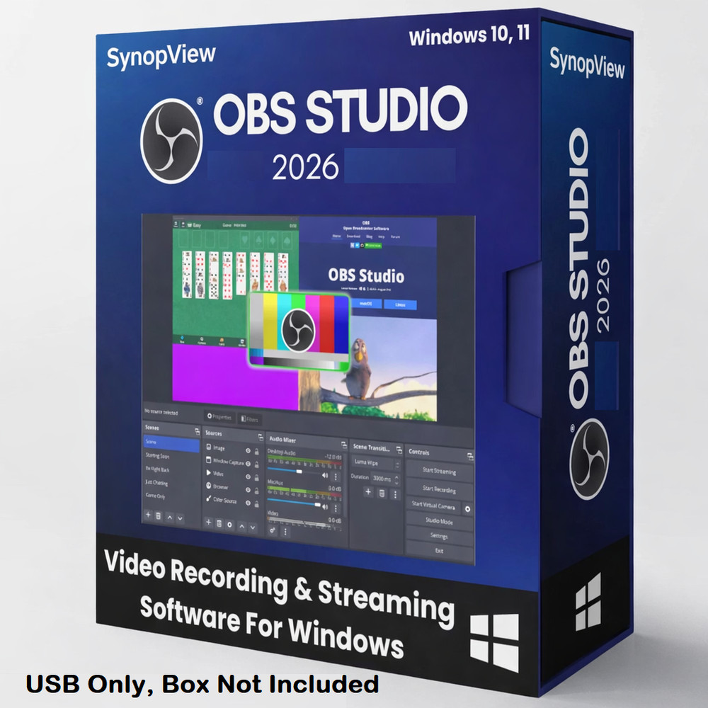 OBS Studio 2026, Video Recording Live Streaming Screen Recording Software Window