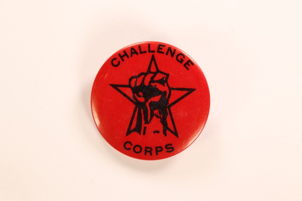 Challenge Corps Protest Pinback Button