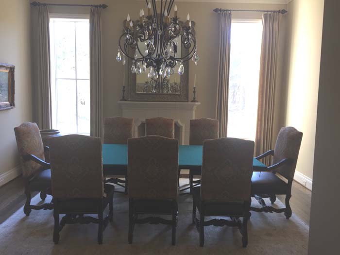 Felt poker table cover - Large kitchen table rectangle - Texas Hold Em  -FS