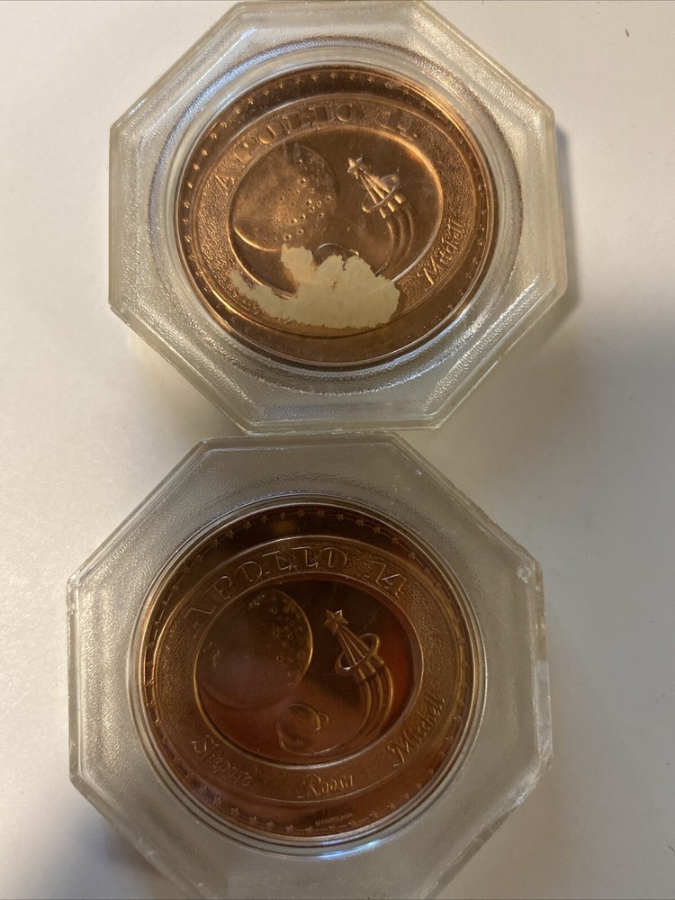Apollo Copper Round Commemorative Coins Set Of 5