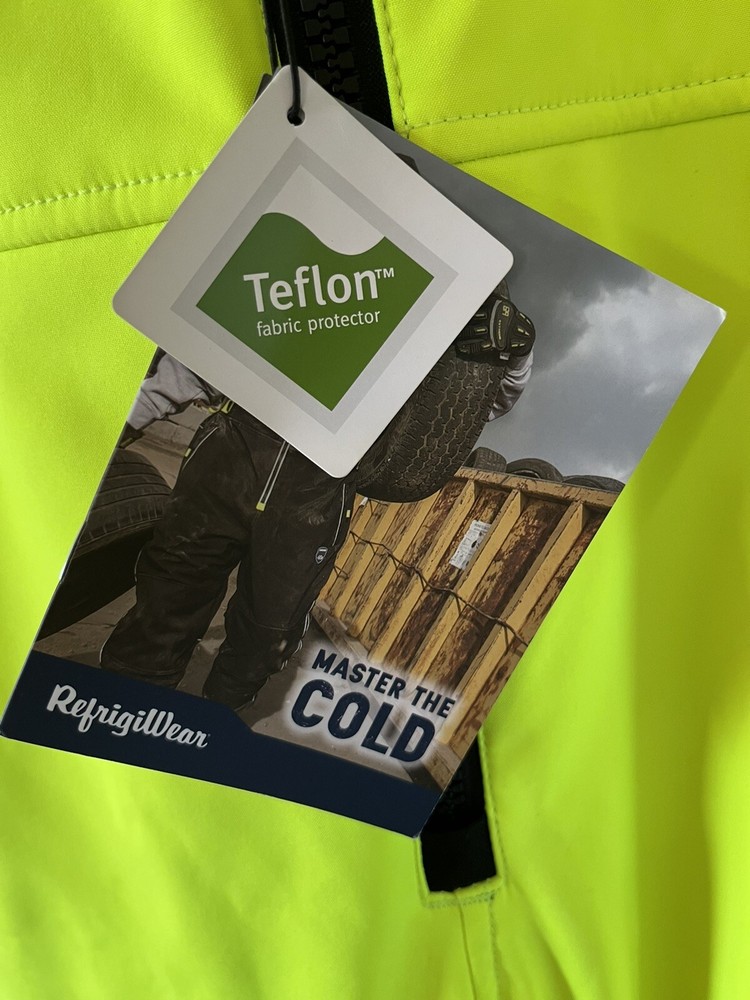 Refridgiwear Bib Overalls Sz Medium Men Fluorescent