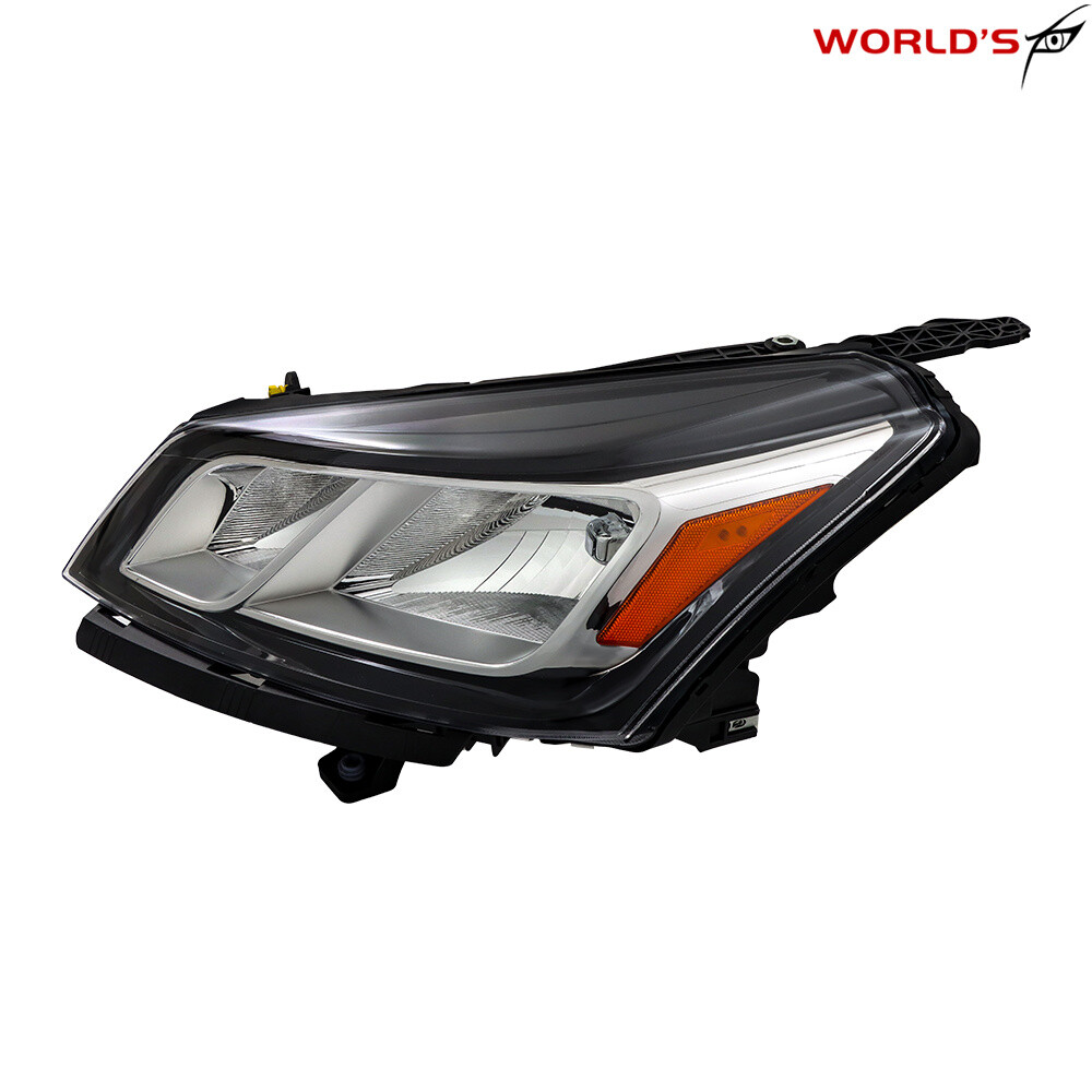 Left+Right Halogen Headlight For Chevrolet Traverse 2013-2017 Black Chrome Bezel