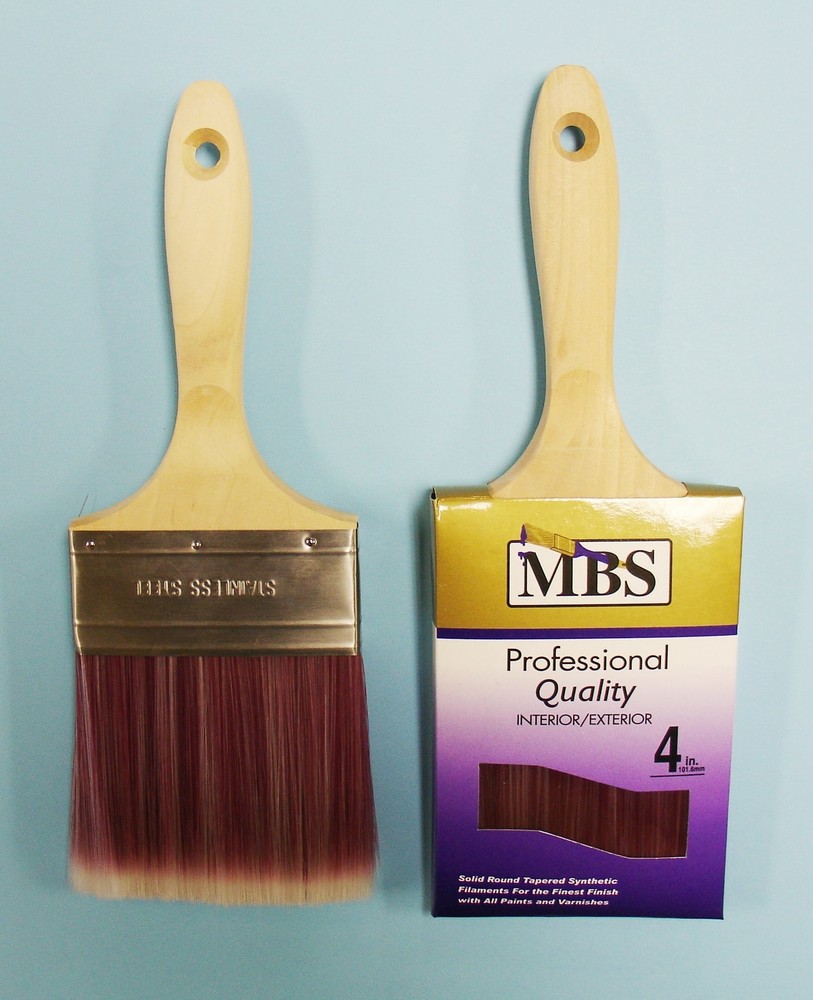 Professional Paint Brush 4" Width Wood Handle Interior/Exterior