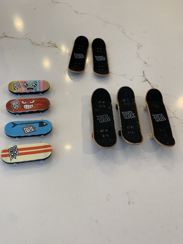 Tech Deck Lot Of (4) Mini Skateboards 4” - 2” Assorted Names & Designs