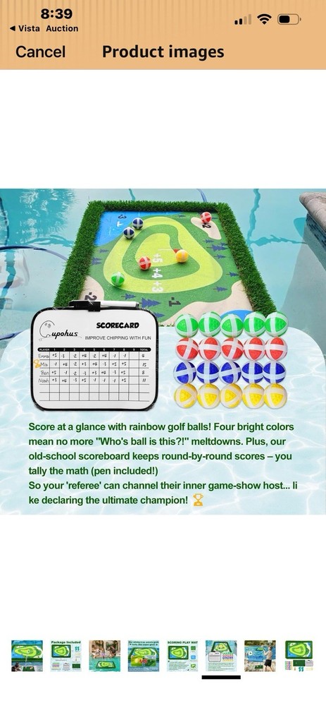 Cupohus Floating Golf Green for Pool,Golf Putting Green for Pool Set Includes...