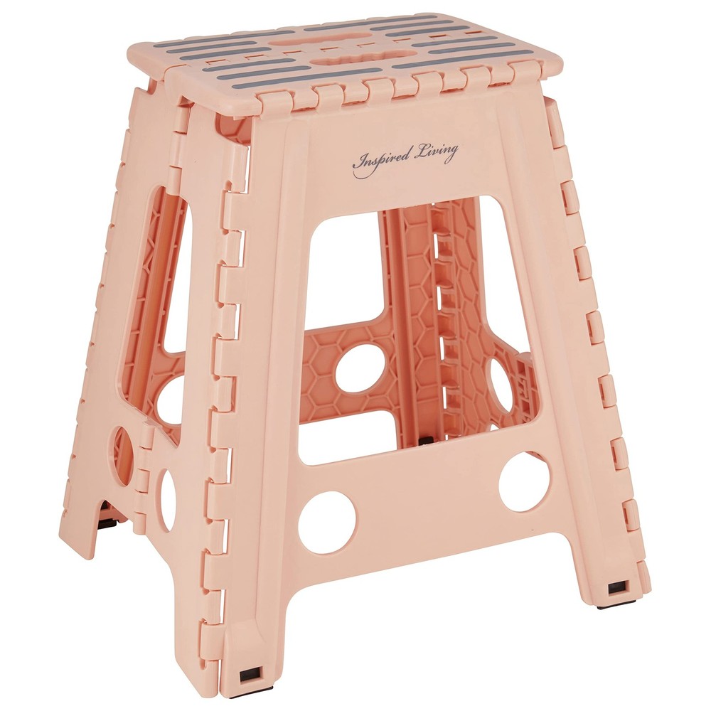 18" Step Stool, Folding Step Stools for Adults, Plastic Foldable Step Stools ...