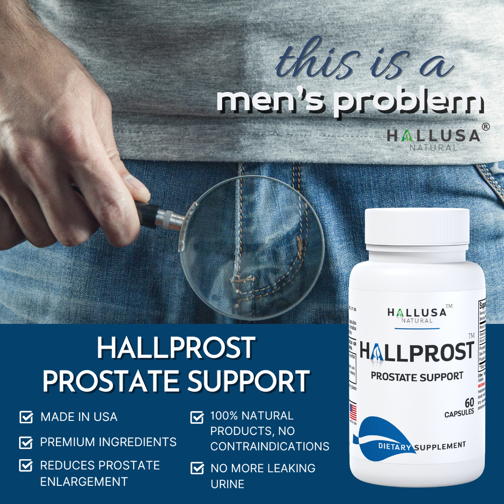 HALLPROST - Inflamed Prostate - Prostatitis - BPH - Urinary Function - 60 Cap