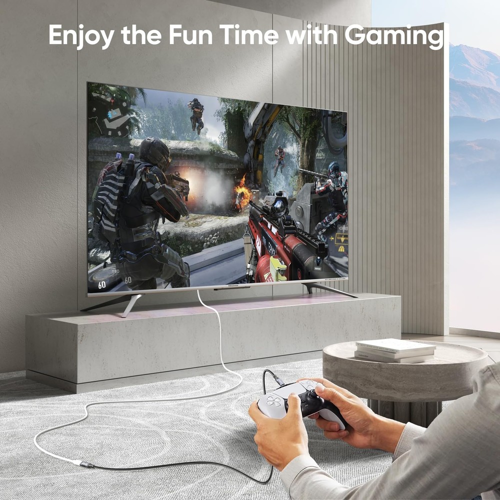 USB C Extension Cable 3ft, USBC Extender 20Gbps Data 3 Feet, Grey