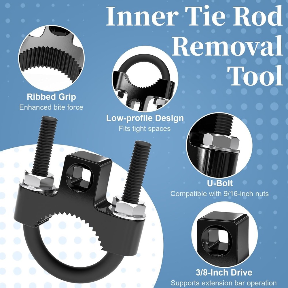Inner Tie Rod Removal Tool FOR Steering Rack Tie Rod Puller 3/8" Low Profile
