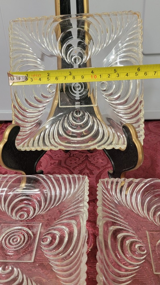 Hazel Atlas Square Glass Candy Dish