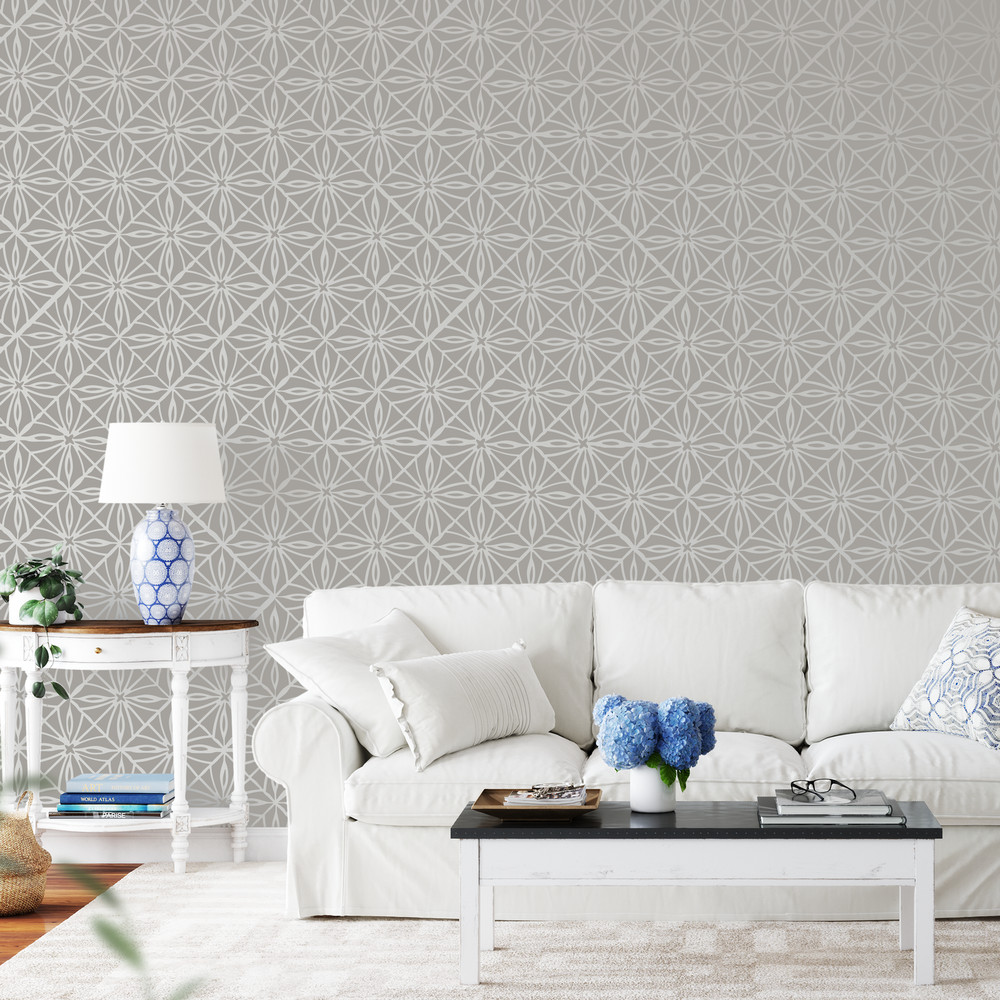 Scandinavian Astra Pattern Wall Stencil - Large, Reusable Wall Pattern Stencil