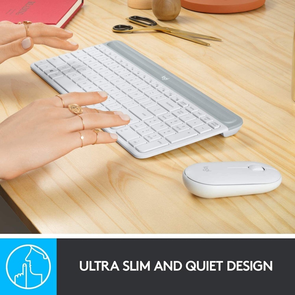 Logitech MK470 Slim Wireless Keyboard and Mouse Combo Modern Compact Layout