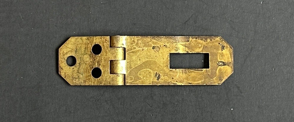 #1976–Antique Vintage Solid Brass Hasp Latch 2 3/4” Long
