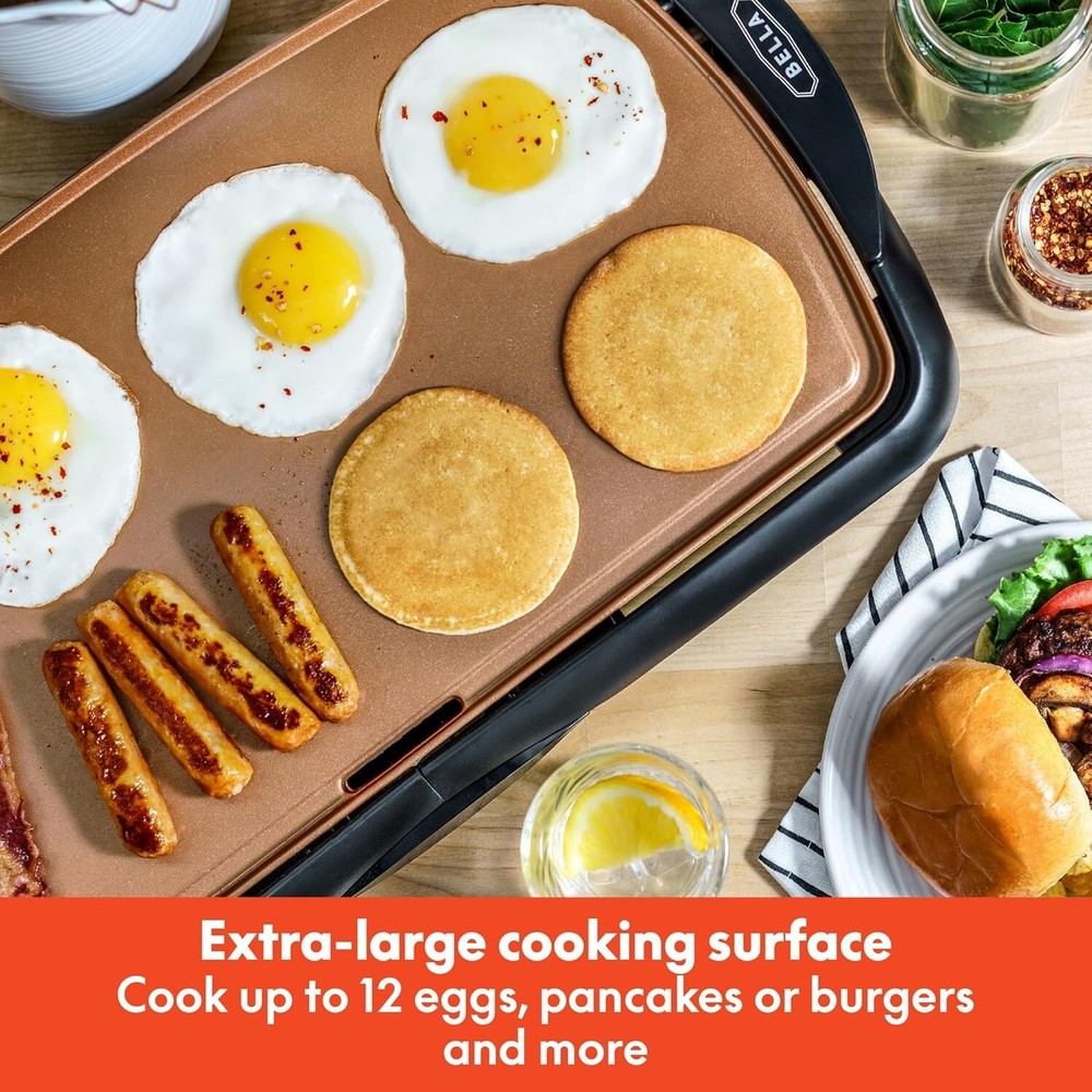 BELLA Electric Ceramic Titanium Griddle