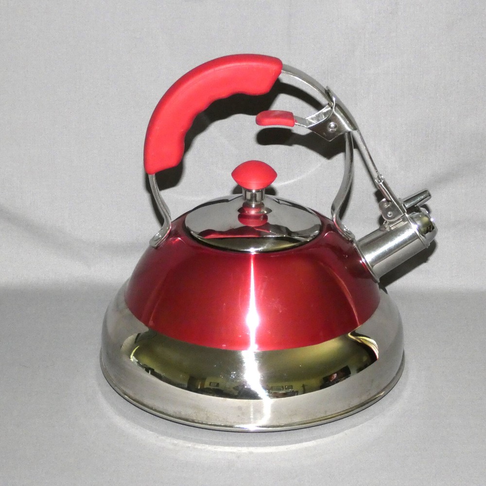 Member's Mark Red Whistling Tea Water Kettle 2.7 Quart Capacity