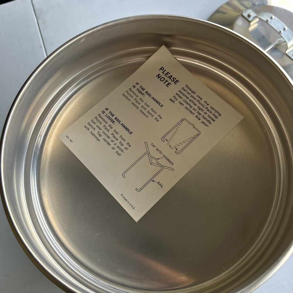 Vintage Regal Aluminum 5 Layer Camping Picnic Cookware Stacking Set