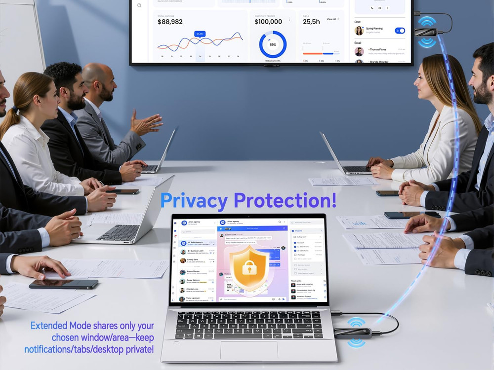 Wireless HDMI Transmitter and Receiver 328FT/100M,4K Decode Plug & Play Portable