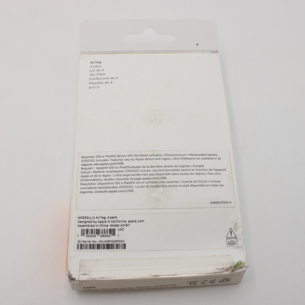 Apple AirTag - GPS Tracker - 4-pack - MX542LL/A - A2187