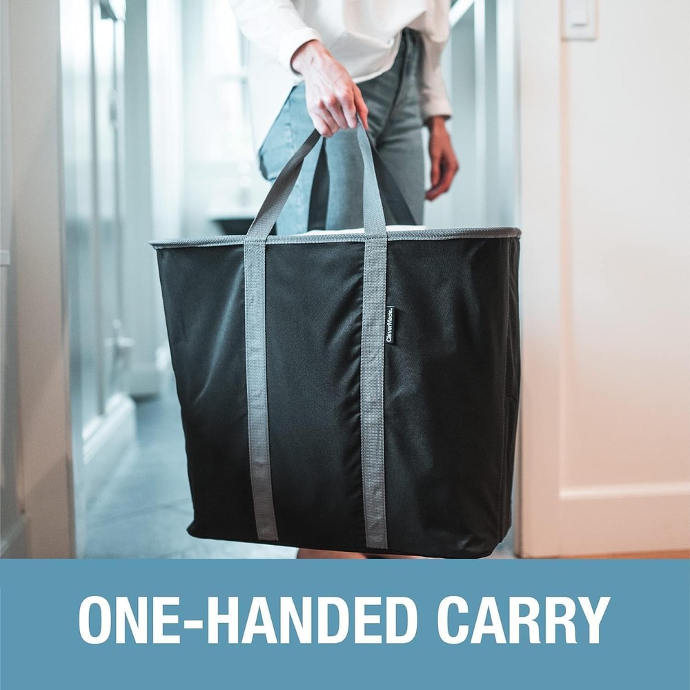 Collapsible Laundry Caddy – Foldable Laundry Hamper & Tote, XXL 64L Pop-Up La...