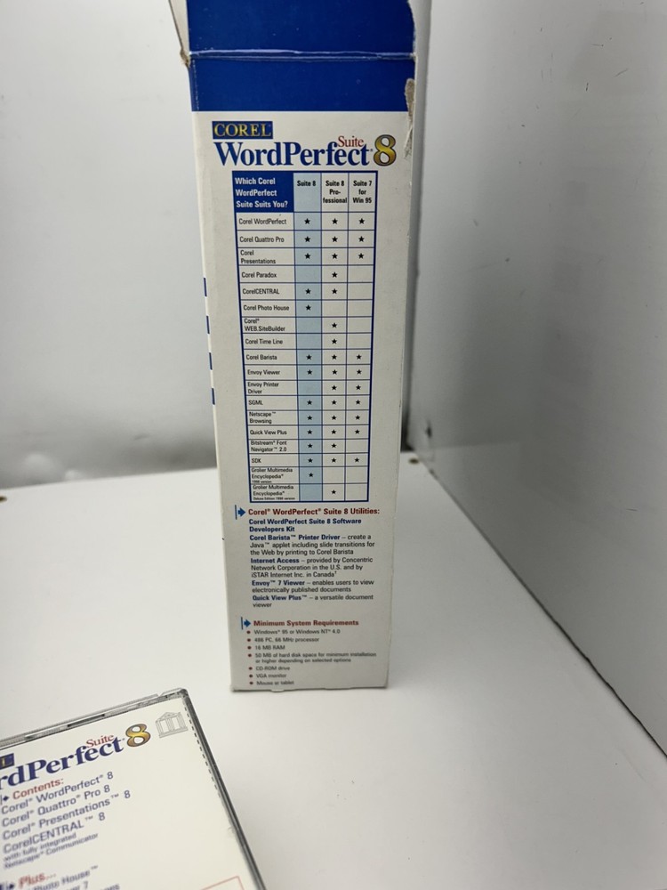 Corel WordPerfect Suite 8 Software See Description