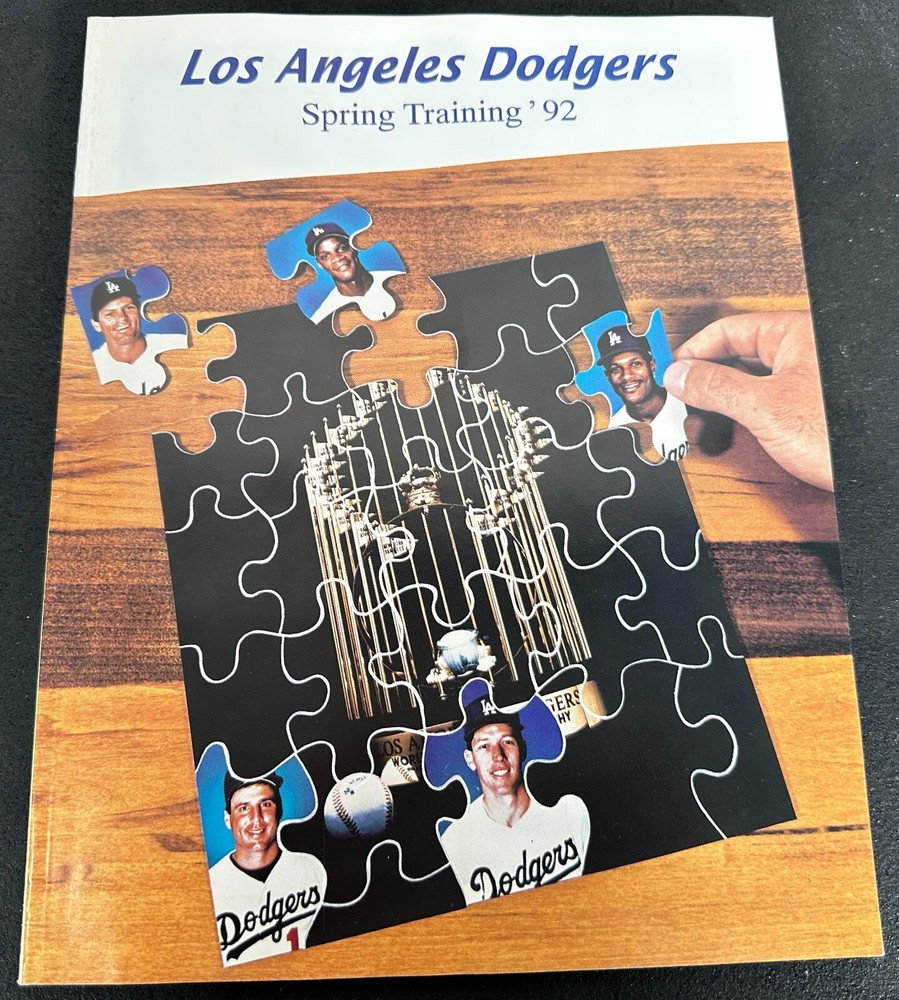 1992 Los Angeles Dodgers Spring Training Program Darryl Strawberry Pedro Martine