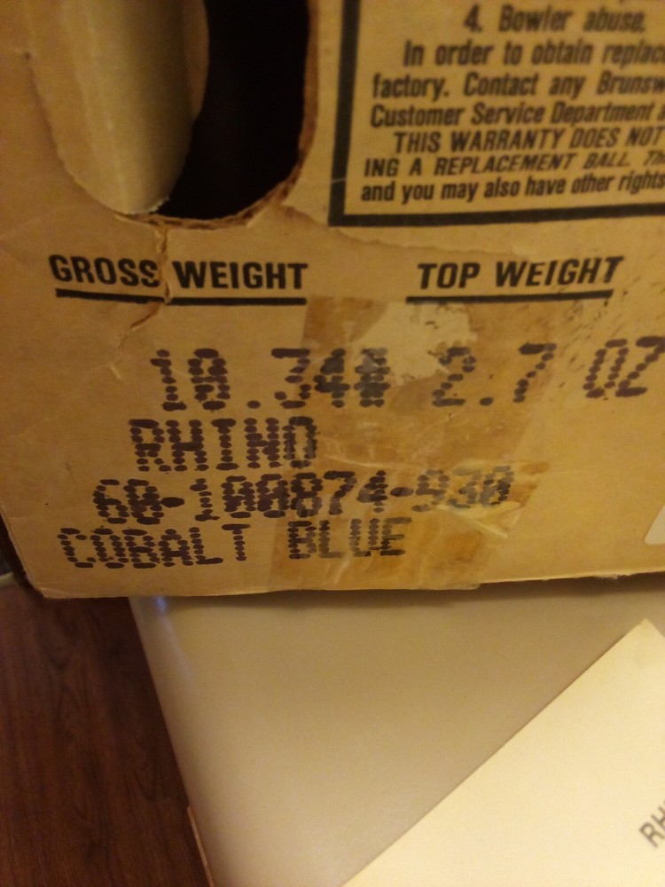 Brunswick bowling ball 10.34