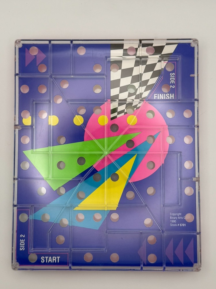 Binary Arts Peg Puzzle Game Double Sided Vintage Brain Teaser