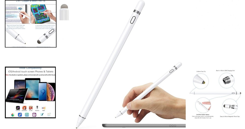 Creative Copper & Mesh Fine Tip Stylus for iOS/Android - Drawing & Writing