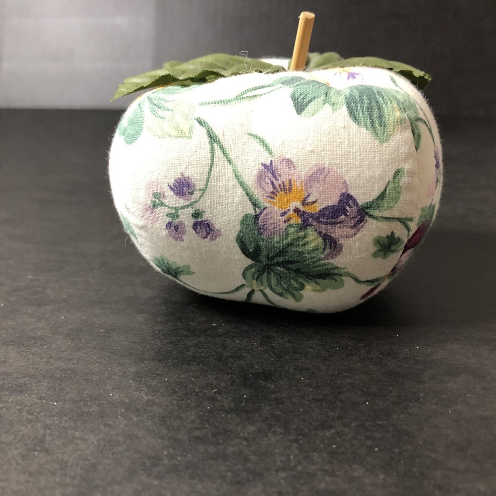 Pin Cushion Floral Pattern Apple Shape