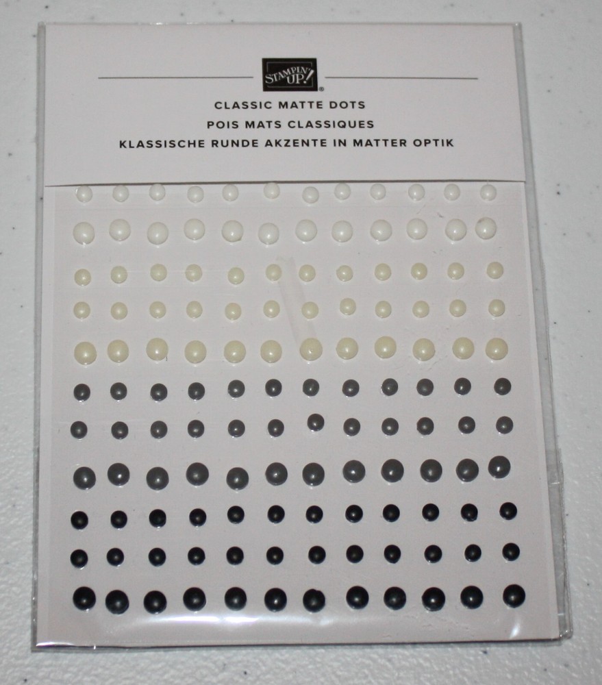 Stampin Up Retired CLASSIC MATTE DOTS 144 Pieces NEW