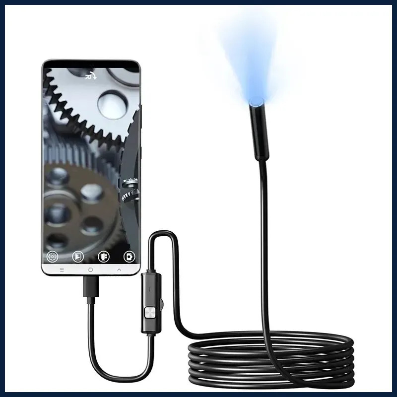 7.0MM TYPE-C Endoscope Camera IP67 Waterproof 6 LEDs Adjustable USB Android