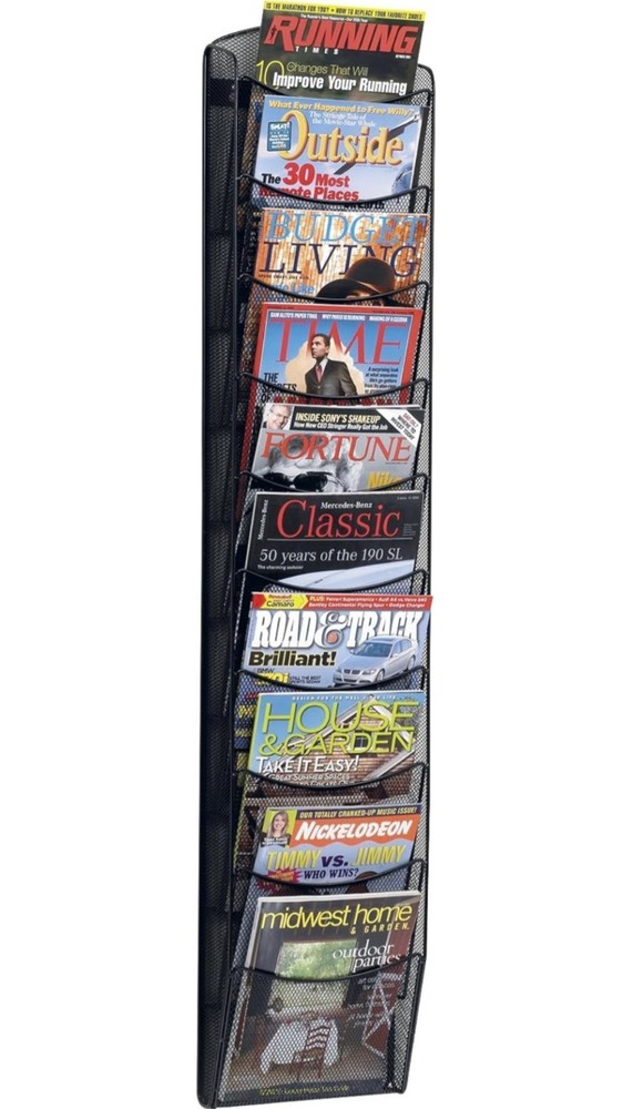 10 Pc Mag Holding Wall Hanging Rack