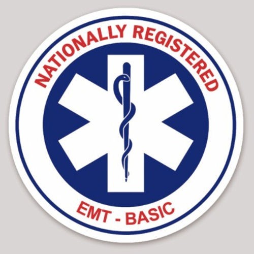 2 Inch NON-Reflective NREMT Nationally Registered EMT Basic EMT-B Sticker