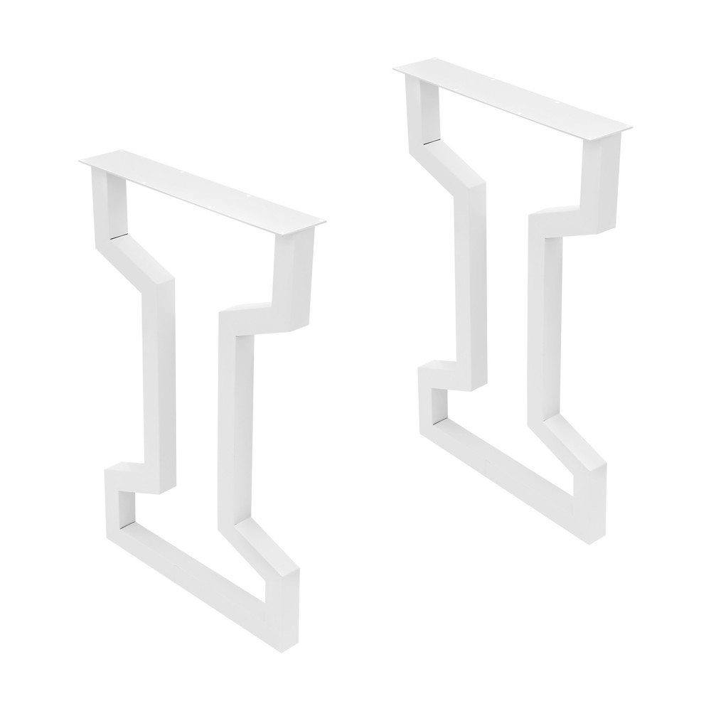 2PCS Steel Table Legs White Table Frame for Coffee Table Dining Table