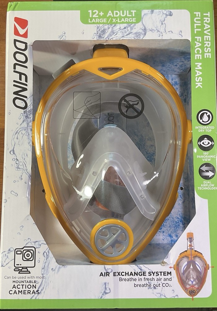 Dolfino Full Face Snorkel Mask Never used