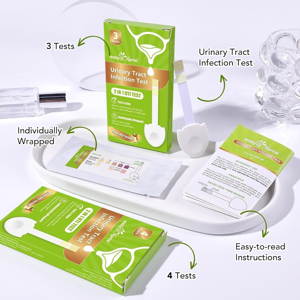 Convenient UTI Strips - 3 Individually Packaged Tests for Quick Results