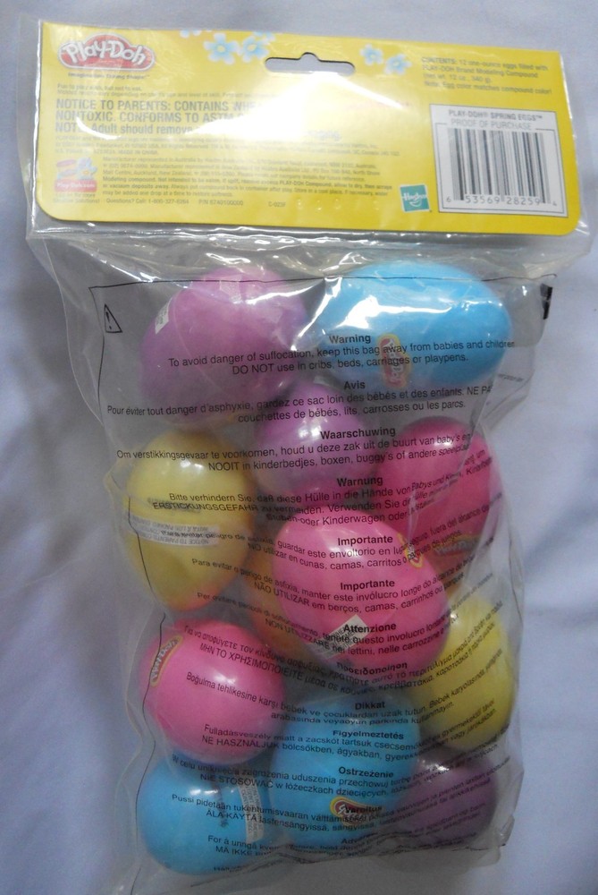 Play-Doh 12-pack EASTER SPRING Holiday Edition Gold Egg Hunt Modeling Dough 2007