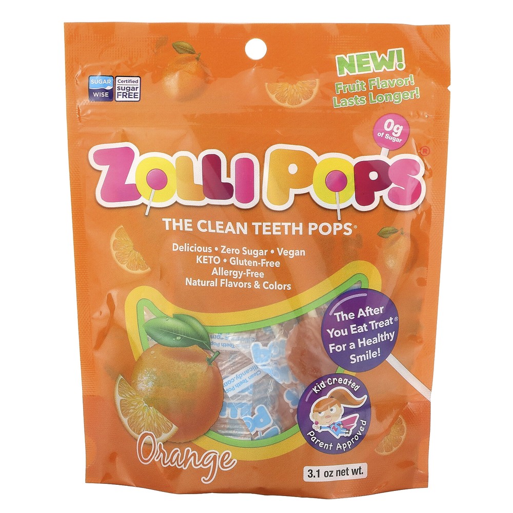 The Clean Teeth Pops, Orange, 3.1 oz