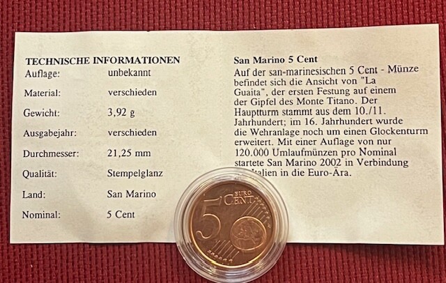 San Marino 5 cent 2006 UNC