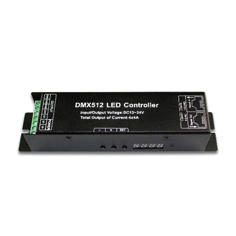 LED RGB DMX512 Decoder Controller DC12-24V 4x416Channel Digital PWM Dimmer Y B9
