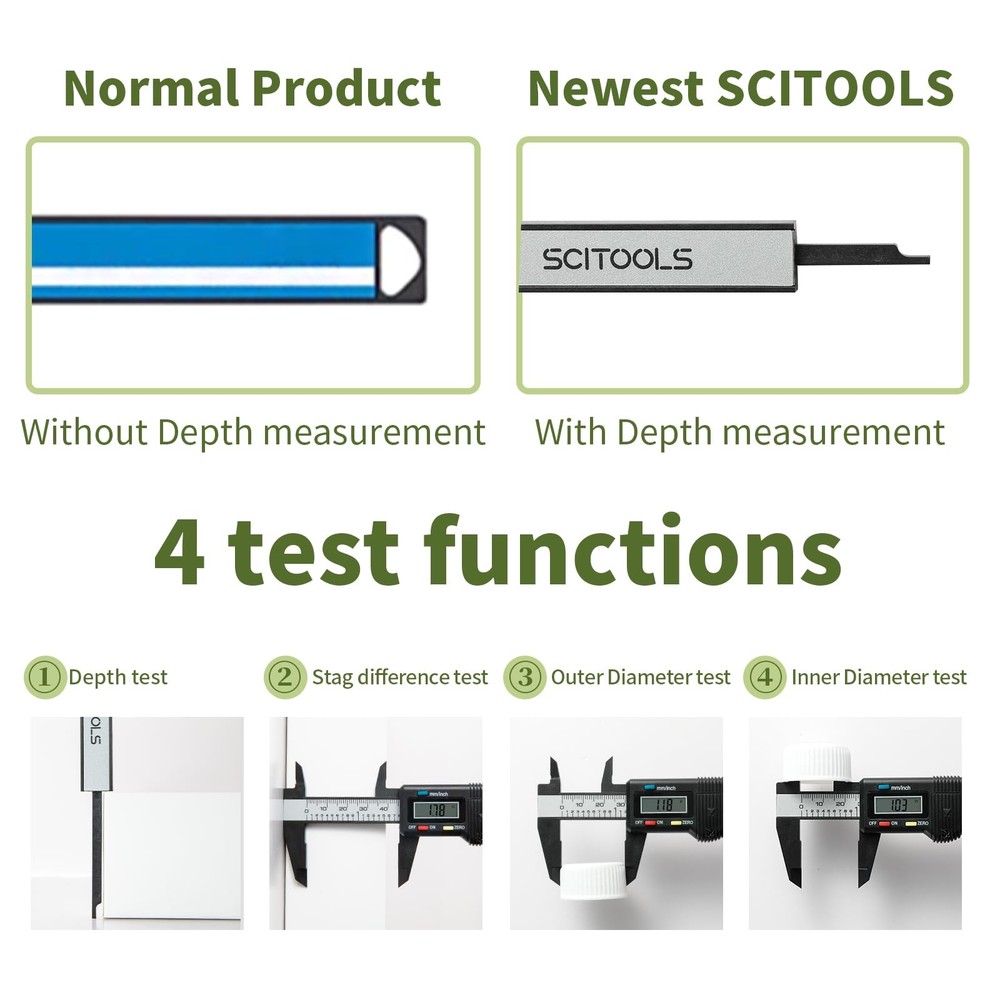 SCITOOLS Small Digital Caliper 0-4" Mini Measuring Tool, Micrometer 4"