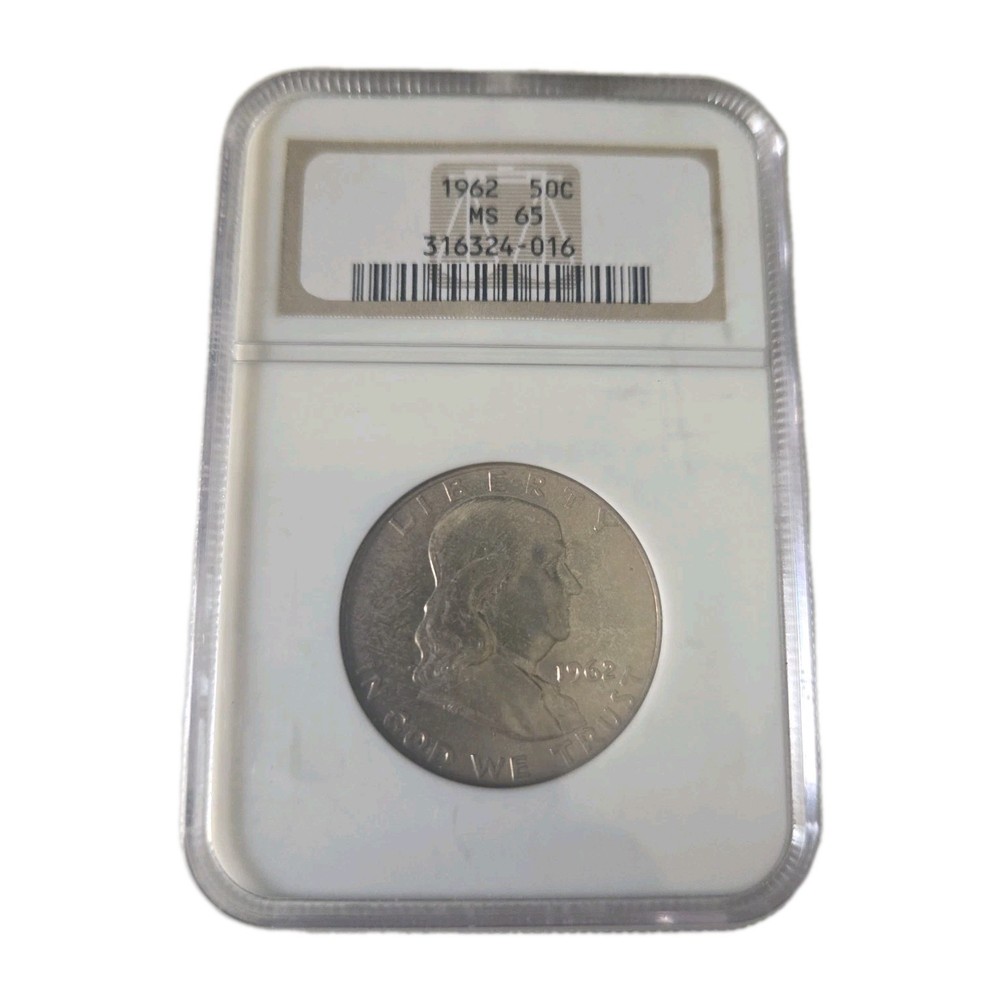 1962 Franklin Silver Half Dollar (50C) – NGC MS65 Uncirculated
