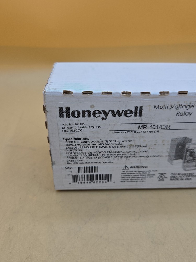 Honeywell MR-101/C/R Multi-Voltage Control Relay New