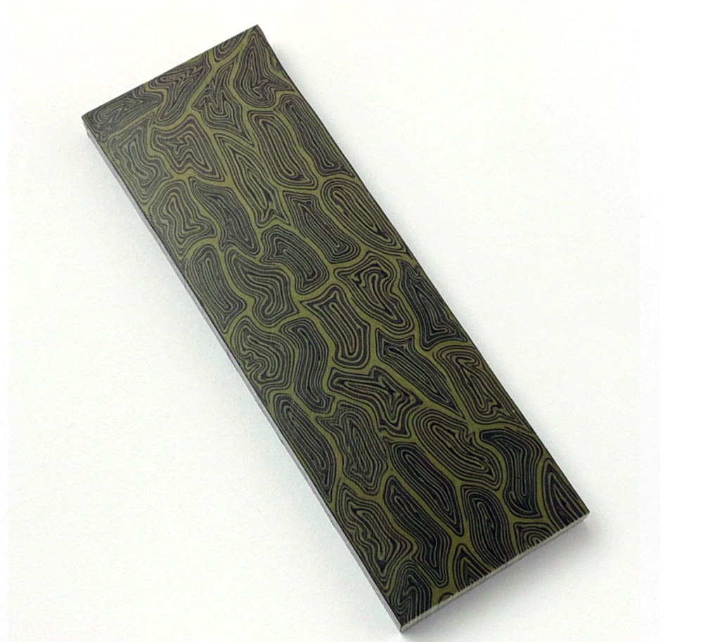 2 PIECES G10 Knife Handle Material Blanks Scales Composite Damascus Pattern DIY