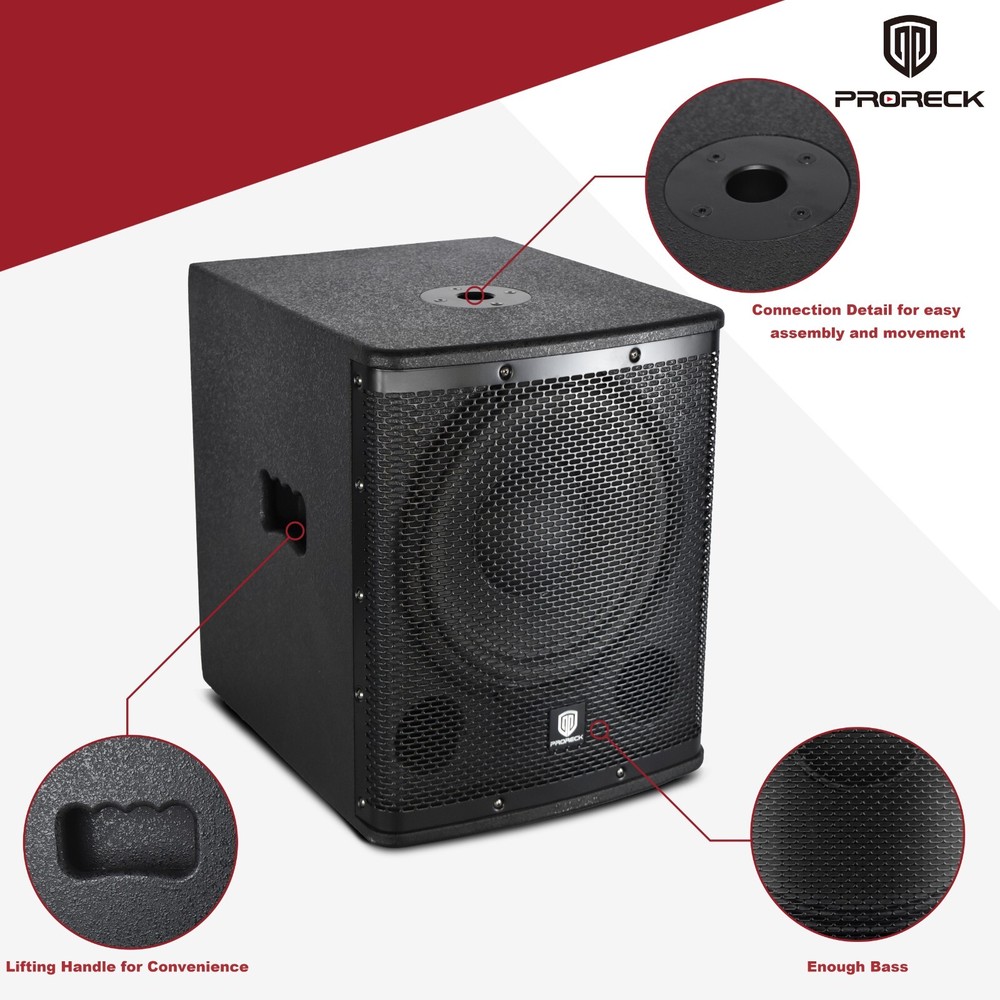 Proreck SP-18X 3000W Powered DJ Subwoofer For Stage live