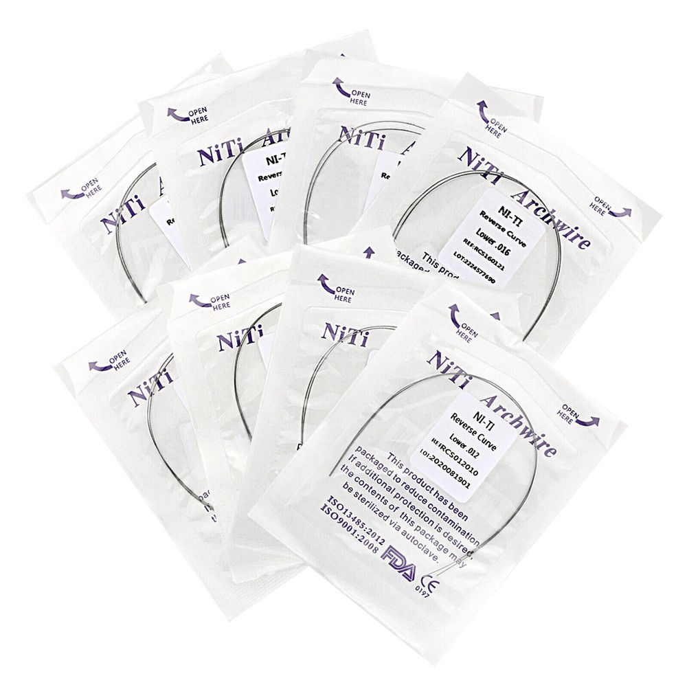 Dental Ortho Super Elastic NITI Arch Wire Reverse Curve Round/Rectangular True