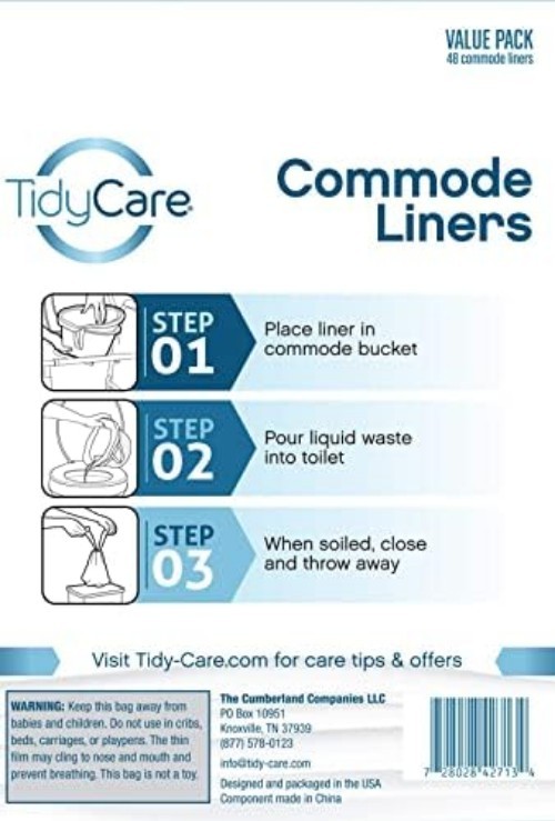 Commode Liners 120PCS Bedside Commode Liners Disposable-Portable Toilet Bags for