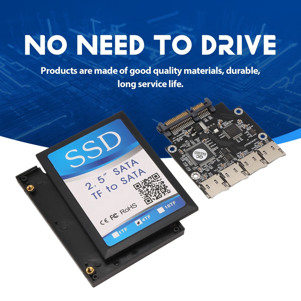 2.5 Inch 4 TF to Adapter Card, Self-Made SSD Solid State Drive, For Micro-3975